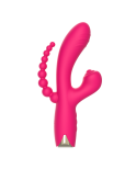 Vibromasseur triple stimulation USB rose Snappy Bunny Vibromasseur triple stimulation USB rose Snappy Bunny