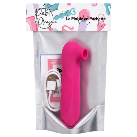 Stimulateur Clitoridien Vibrant Sans Contact Rose 1 dosette de lubrifiant — Pocket Pleasure