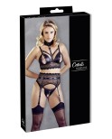 Ensemble soutien-gorge, porte jarretelles et culotte noir sexy Ensemble soutien-gorge, porte jarretelles et culotte noir sexy