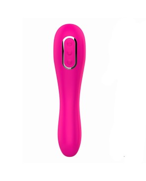 Vibromasseur 10 modes et stimulateur par vibrations à picots sur membrane rose 10 programmes USB