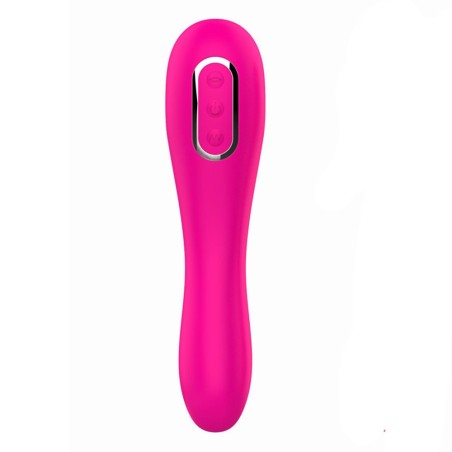 Vibromasseur 10 modes et stimulateur par vibrations à picots sur membrane rose 10 programmes USB
