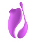 2en1 Stimulateur clitoridien à picots par aspiration avec son œuf vibrant à distance violet 