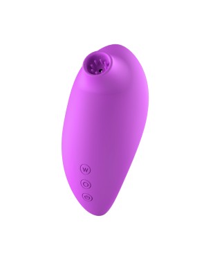2en1 Stimulateur clitoridien à picots par aspiration avec son œuf vibrant à distance violet