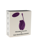 2en1 Stimulateur clitoridien à picots par aspiration avec son œuf vibrant à distance violet 