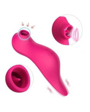 Le vibromasseur stimulateur Fuschia 3 en 1 