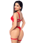 Body sexy en similicuir avec porte-jarretelles Body sexy en similicuir avec porte-jarretelles