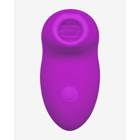 Stimulateur clitoridien avec 2 embouts interchangeable vibration sur picots et langue