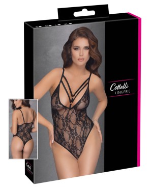 Body string en fine dentelle noire 