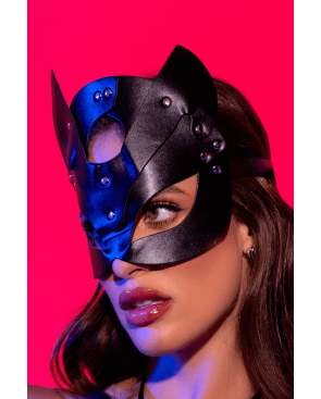 Masque félin en faux cuir - Mapalé