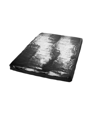 Drap de lit en vinyle noir 200 x 230 cm