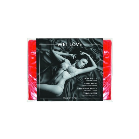Drap vinyle rouge 200x220 cm