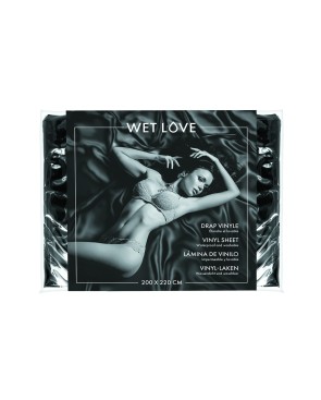 Drap vinyle noir 200x220 cm 