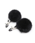 Pinces à seins avec pompoms noires Pinces à seins avec pompoms noires