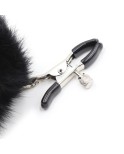 Pinces à seins avec pompoms noires Pinces à seins avec pompoms noires
