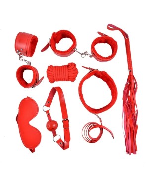 Ensemble Bondage rouge - 10 pièces
