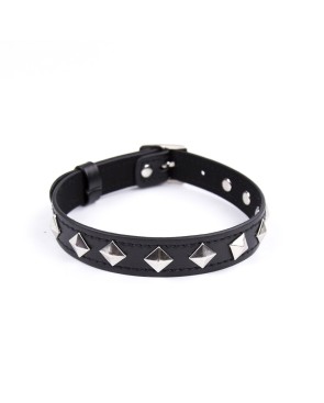 Collier réglable avec déco en métal 