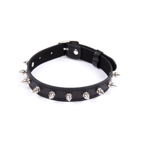Collier réglable avec rivets en métal 