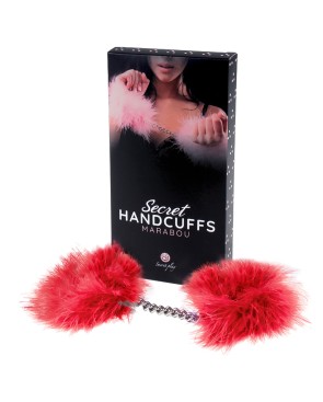 Menotte plume marabou rouge 