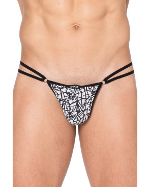 Mini string imprimé blanc et noir New Look