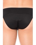 Slip noir rayé opaque et transparent