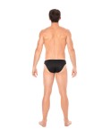 Slip noir rayé opaque et transparent