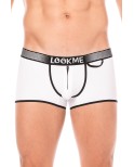 Mini-Pants blanc échancré avec zip 