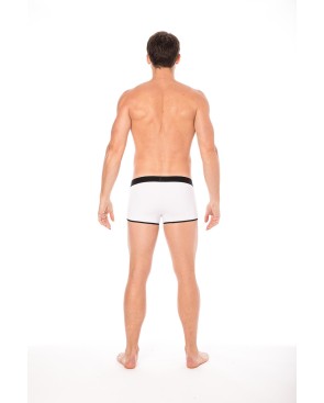Mini-Pants blanc échancré avec zip 