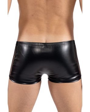 Boxer noir Black Desire en simili cuir 