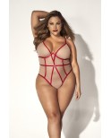 Body String, grande taille, chair et rouge Body String, grande taille, chair et rouge