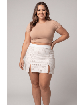 Jupe courte blanche Cassandra