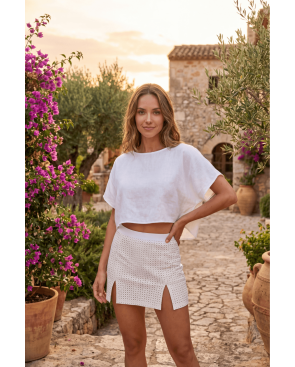 Jupe courte blanche Cassandra