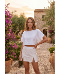 Jupe courte blanche Cassandra Jupe courte blanche Cassandra