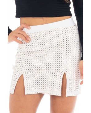 Jupe courte blanche Cassandra
