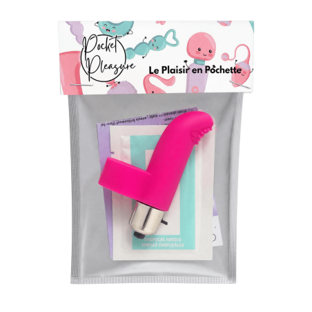 Doigt Chinois Vibrant Picots Rose 1 dosette de lubrifiant — Pocket Pleasure