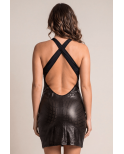 Robe noire simili cuir Margot Robe noire simili cuir Margot
