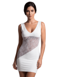 Robe blanche large décollectée Olivia Robe blanche large décollectée Olivia