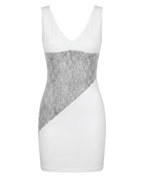 Robe blanche large décollectée Olivia