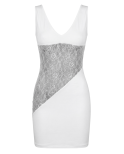 Robe blanche large décollectée Olivia Robe blanche large décollectée Olivia