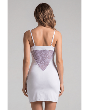 Robe décollectée blanche Emilia