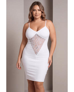 Robe décollectée blanche Emilia