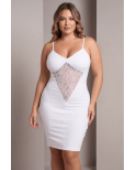 Robe décollectée blanche Emilia Robe décollectée blanche Emilia