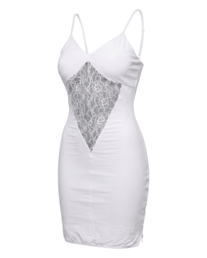 Robe décollectée blanche Emilia
