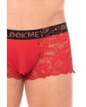 Boxer rouge en dentelle délicate Boxer rouge en dentelle délicate
