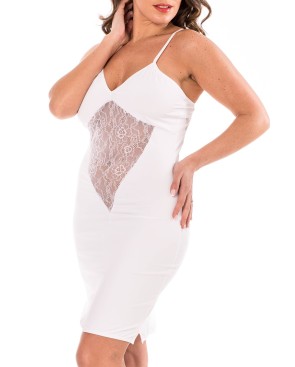 Robe décollectée blanche Emilia