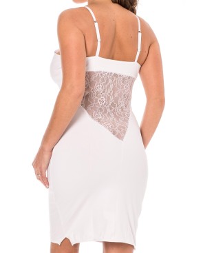 Robe décollectée blanche Emilia