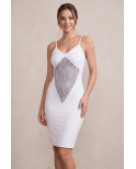 Robe décollectée blanche Emilia Robe décollectée blanche Emilia