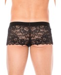 Boxer noir en dentelle délicate Boxer noir en dentelle délicate