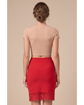 Jupe longue rouge Maria