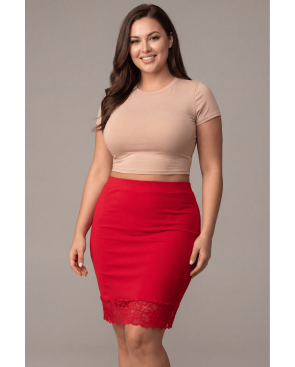 Jupe longue rouge Maria