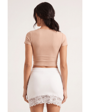 Jupe courte blanche Marina